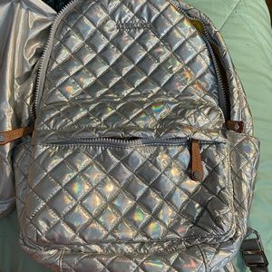 Small MZ Wallace Backpack silver hologram
